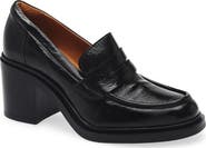 Miz Mooz Day Block Heel Penny Loafer