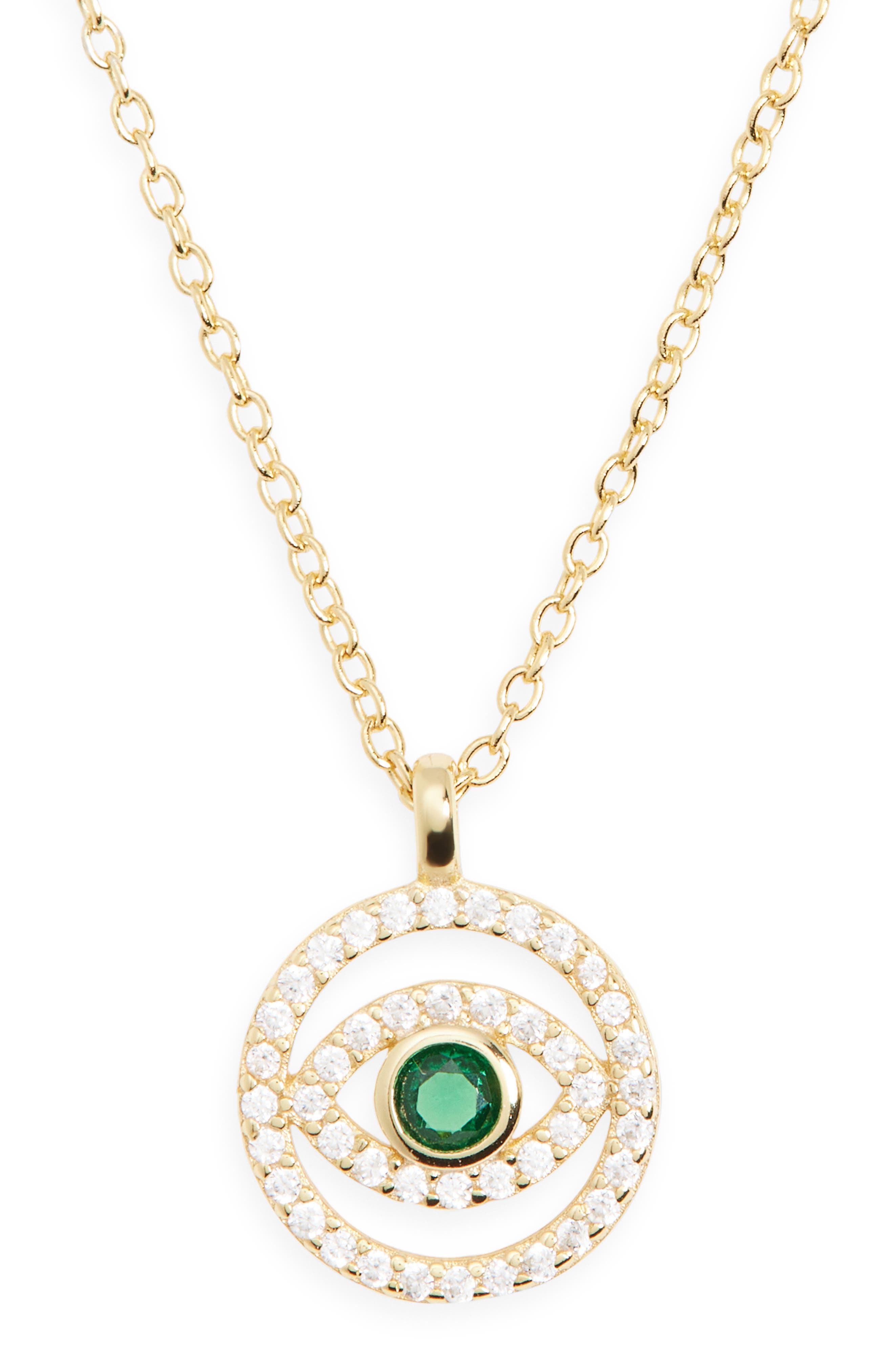 ARGENTO VIVO Evil Eye Pendant Necklace