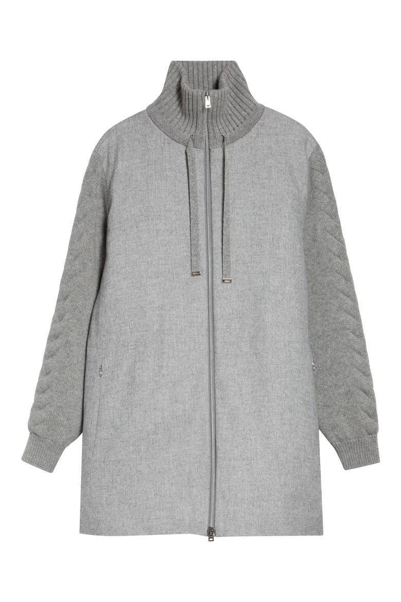 Mixed Media Jacket, Main, color, 9410 GRIGIO PERLA