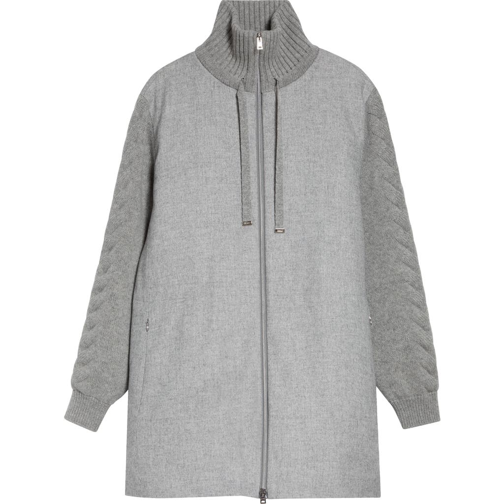 Herno Mixed Media Jacket In Gray