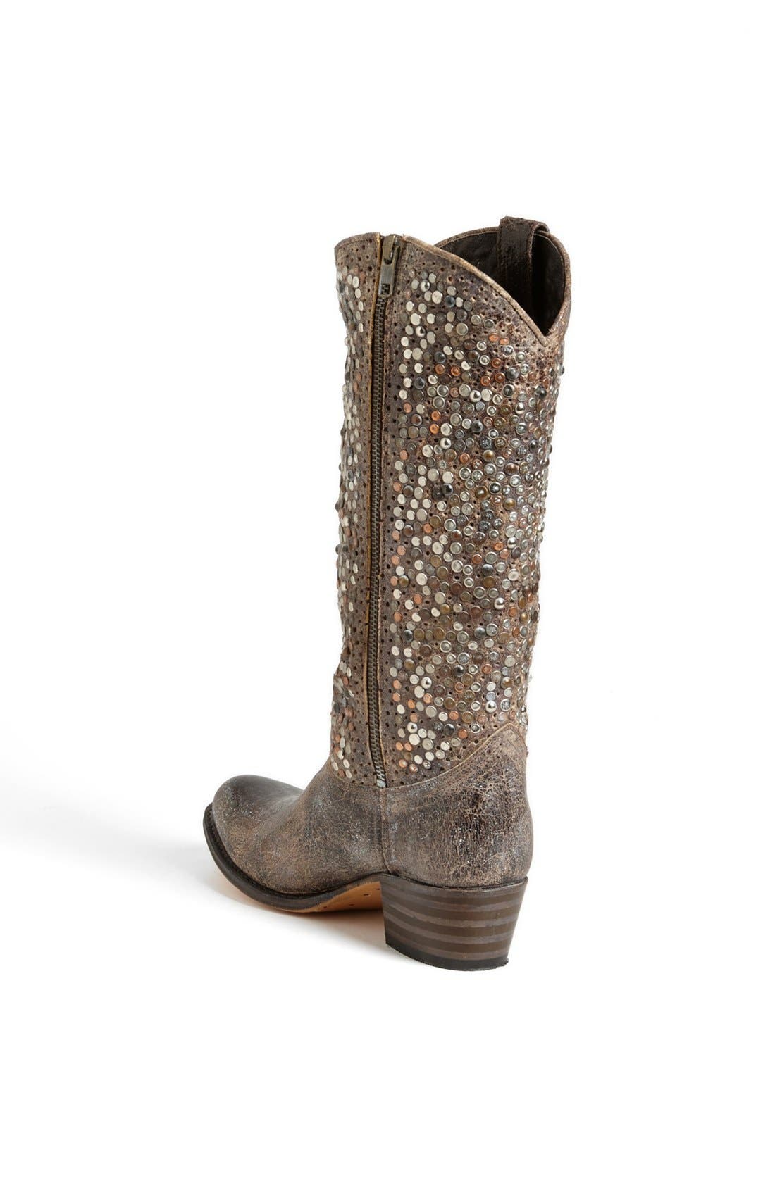 'Deborah' Studded Boot, Alternate, color, GREY