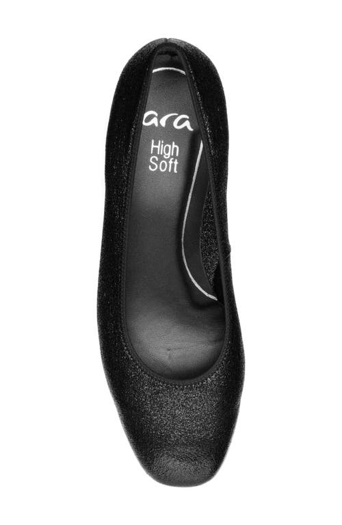 Ara Gypsum Block Heel Pump In Black