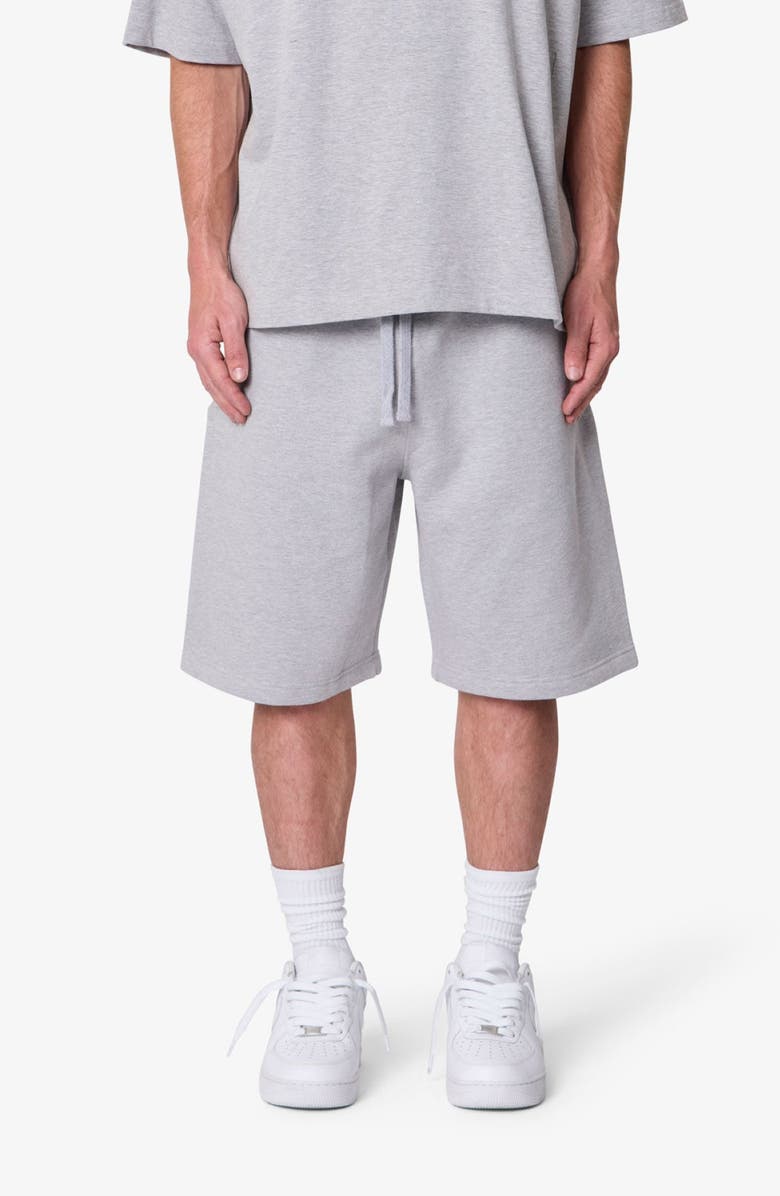 mnml Heavy Basic Cotton Sweatshorts, Main, color, Marled Grey