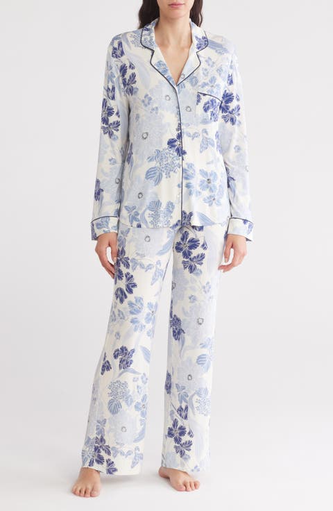 Tranquility Long Sleeve Shirt & Pants Pajamas (Regular & Plus)