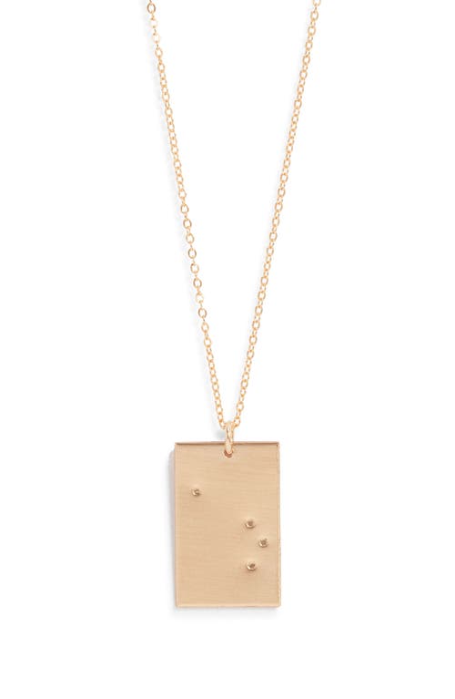 Set & Stones Zodiac Constellation Pendant Necklace In Gold