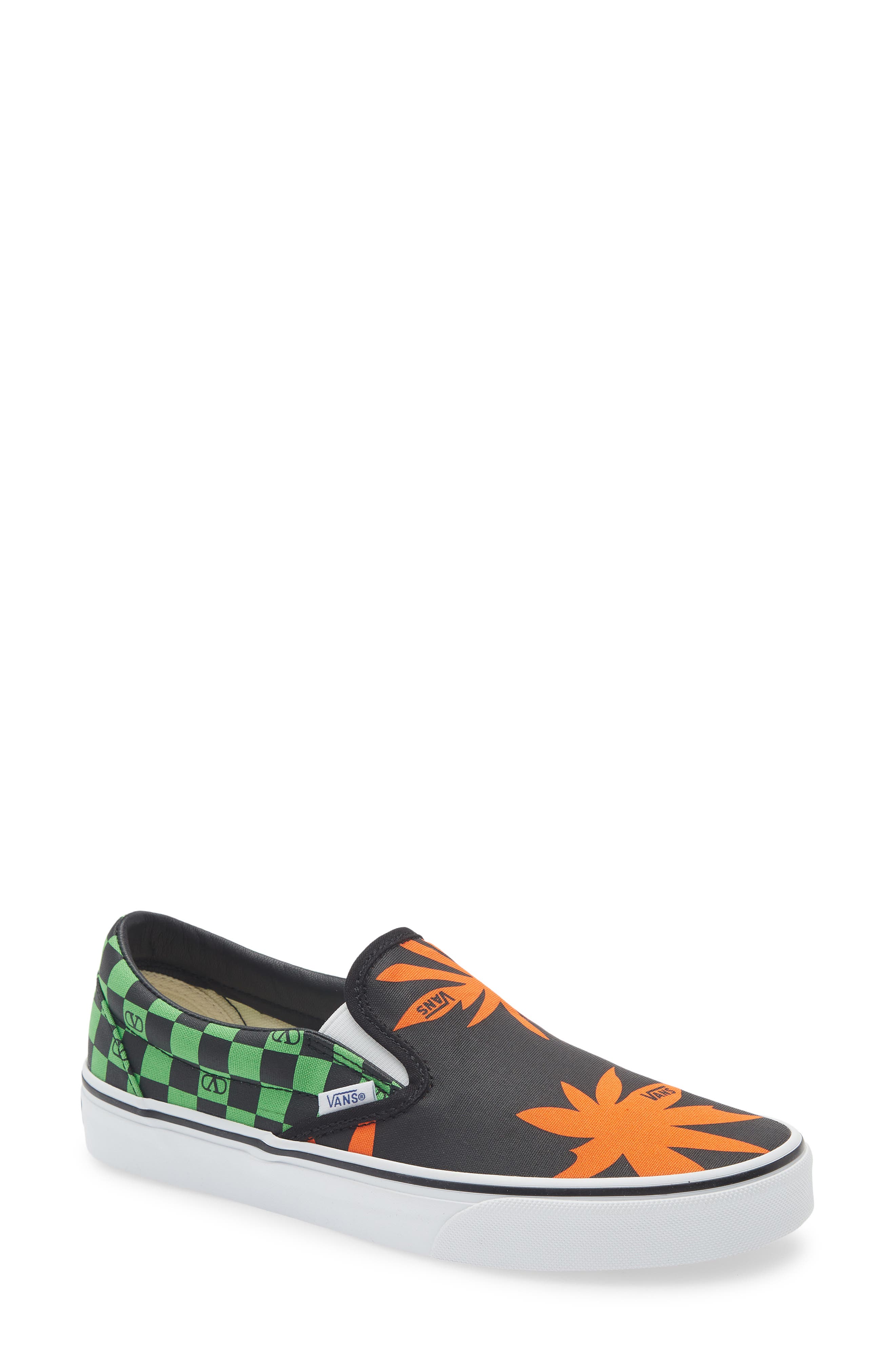 Valentino Garavani x Vans Tropical Palms Slip-On Sneaker, Main, color, Black Multi