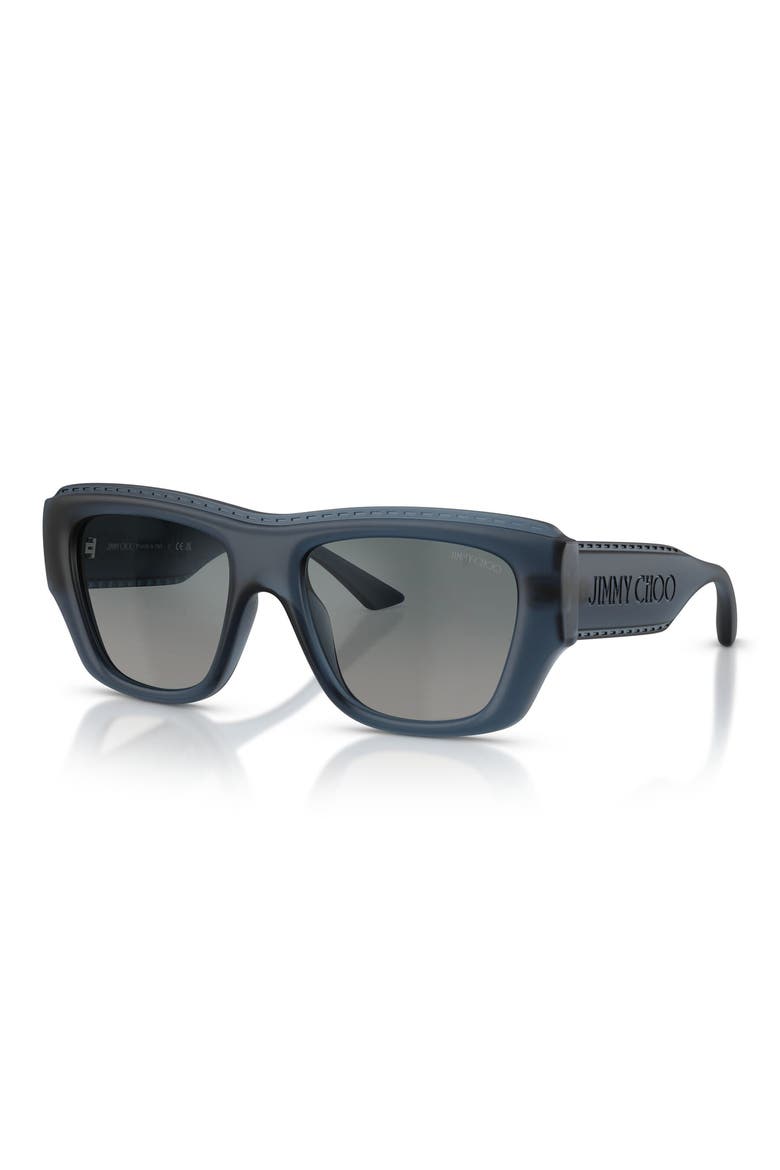 54mm Rectangular Sunglasses, Alternate, color, TRANSPARENT NAVY / GREY