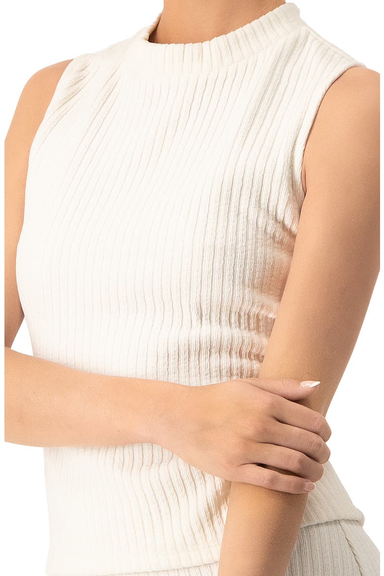 Sleeveless Ribbed Crop Top, Alternate, color, Natural
