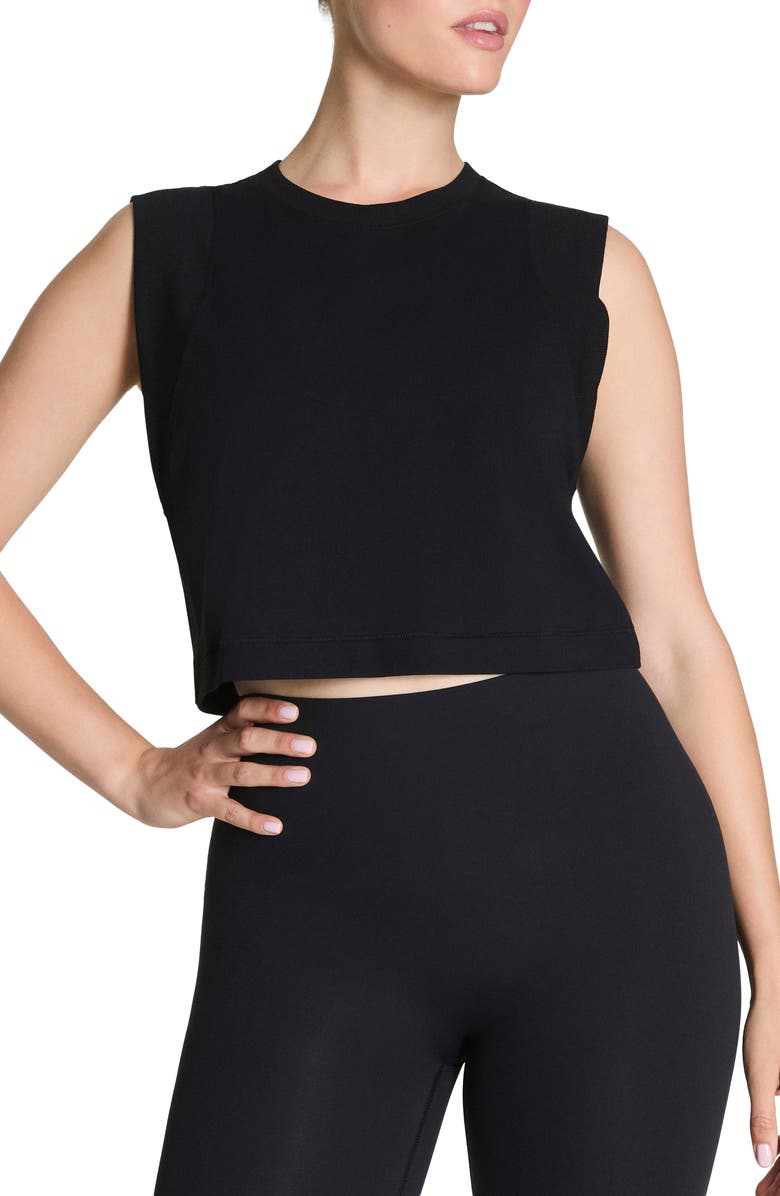 SPANX<sup>®</sup> Supernaturals Muscle Tee, Main, color, Very Black