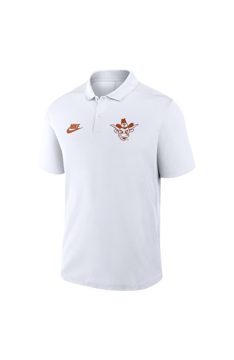 Nike Men's Nike White Texas Longhorns Primetime Victory Legacy Vault Logo Performance Polo, Alternate, color, White