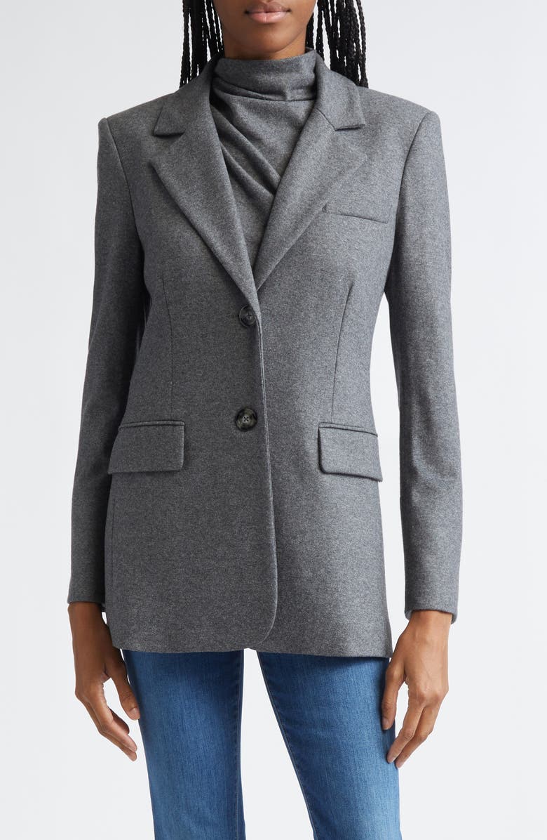 Veronica Beard Ryanne jacket, Main, color, Medium Heather Grey
