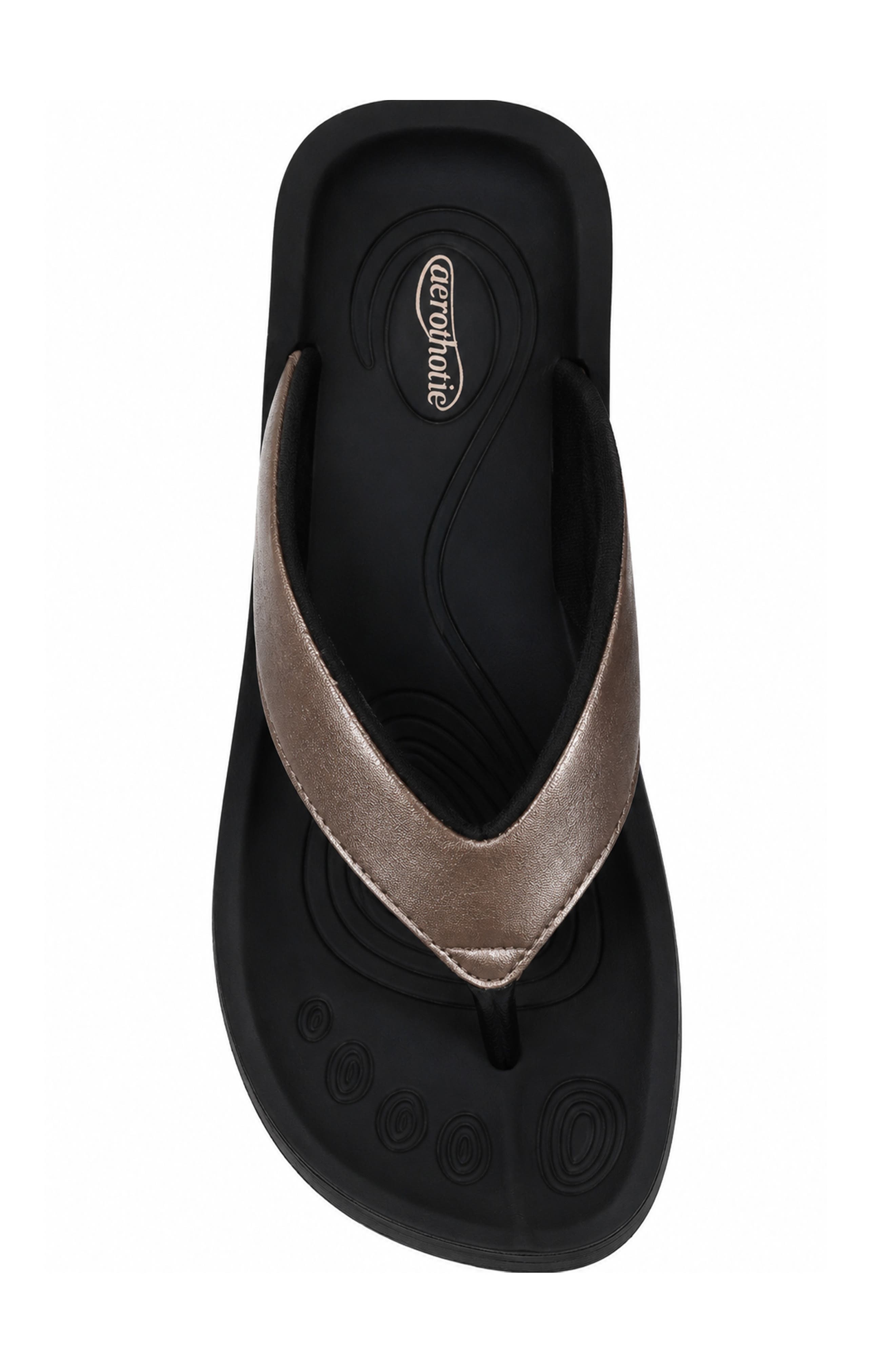 Pearly Fume Flip Flop, Alternate, color, BROWN