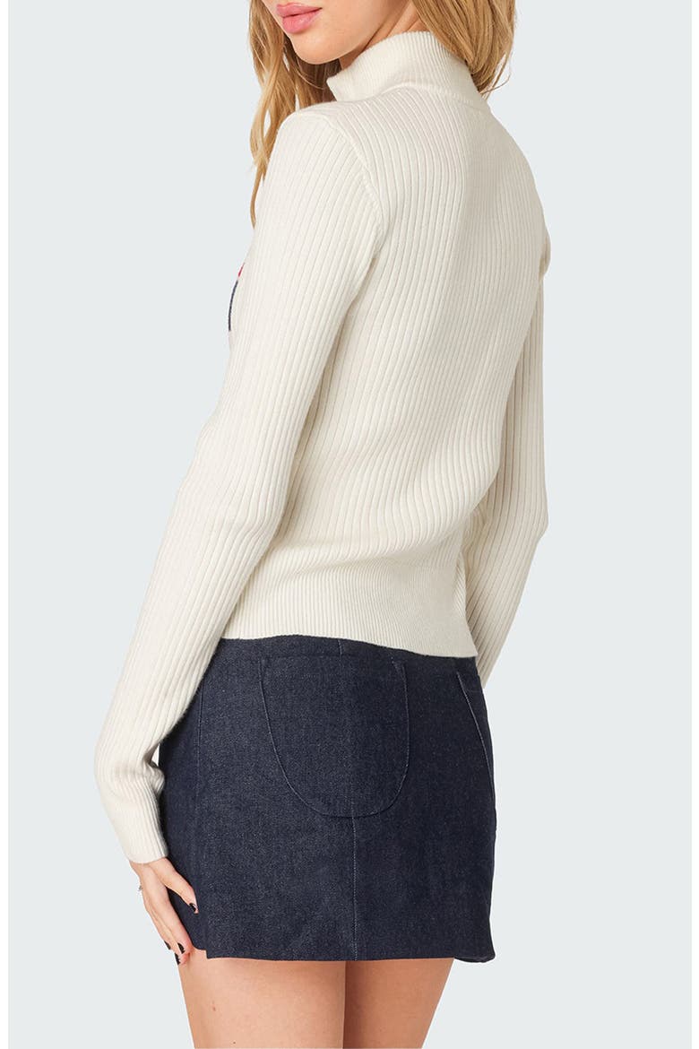 England Zip Cardigan, Alternate, color, CREAM