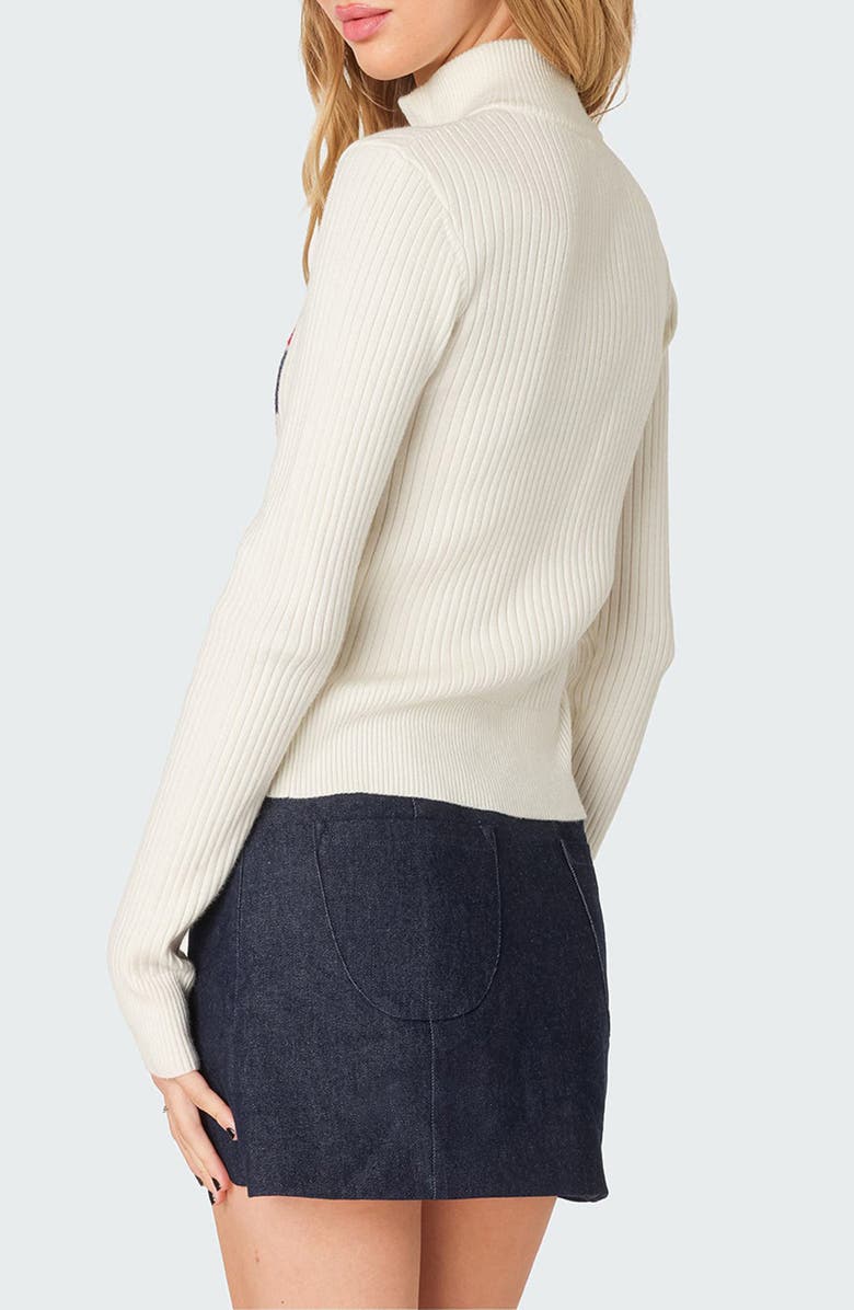 EDIKTED England Zip Cardigan, Alternate, color, 