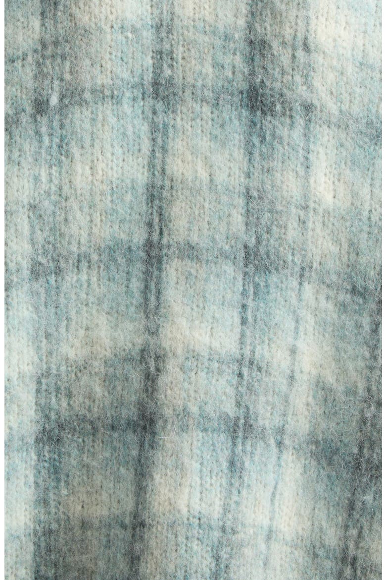 Plaid Oversize Cardigan, Alternate, color, BLUE PLAID