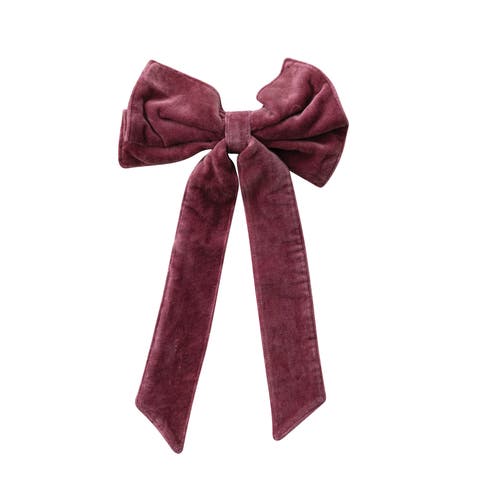 Cotton Velvet Artisan Bow Clip
