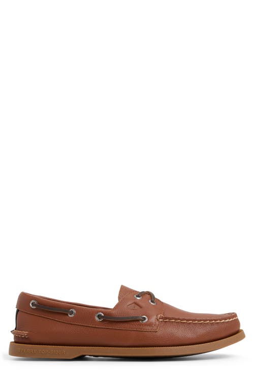Sperry Authentic Original Cross Lace Boat Shoe In Brown