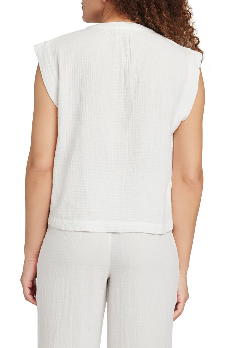 Dylan Organic Cotton Gauze Top, Alternate, color, WHITE