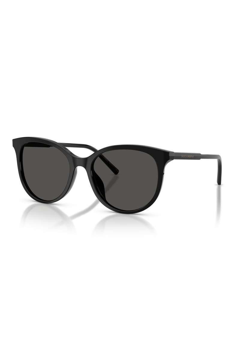 55mm Phantos Sunglasses, Alternate, color, BLACK / DARK GREY
