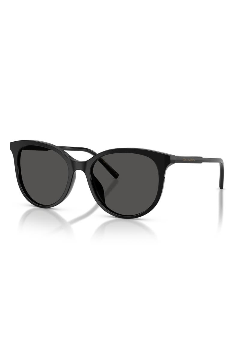 Dolce&Gabbana 55mm Phantos Sunglasses, Alternate, color, Black / Dark Grey