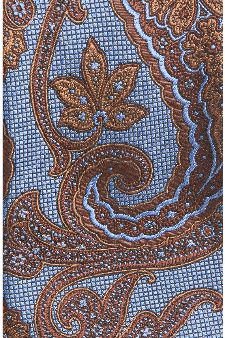 Paisley Silk Tie, Alternate, color, LT BLUE