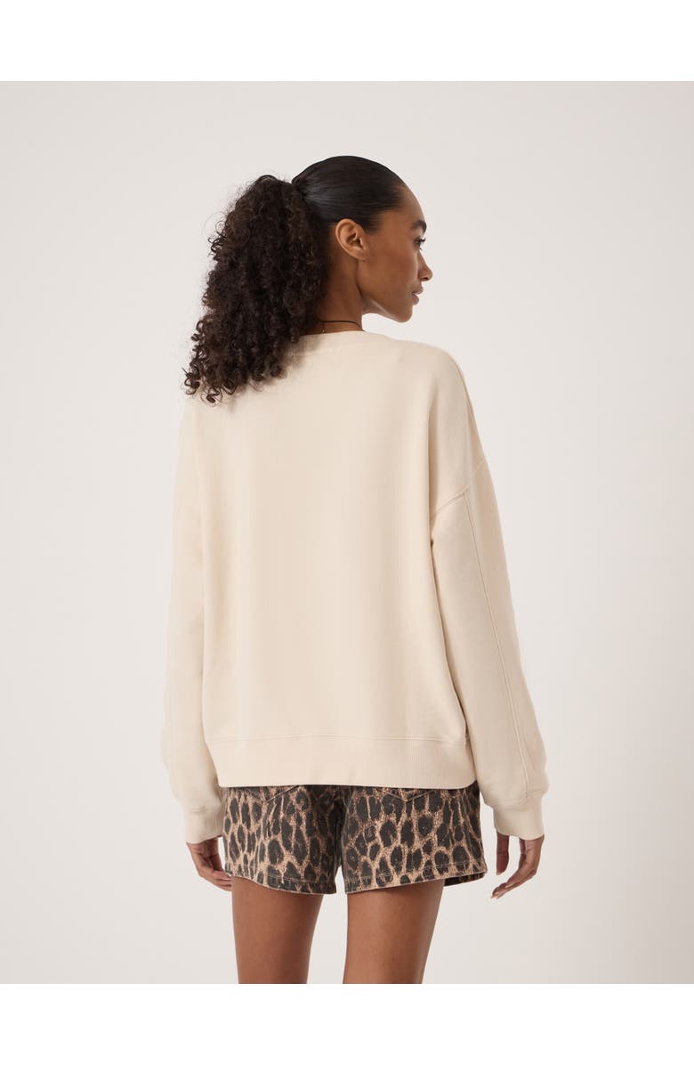 Hush Cleo V-Neck Cotton Sweatshirt, Alternate, color, Almond