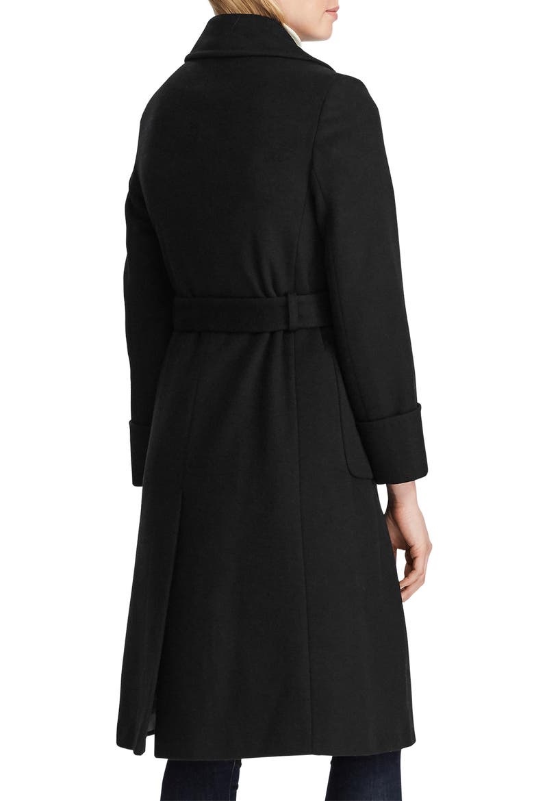 Wool Blend Wrap Coat, Alternate, color, BLACK