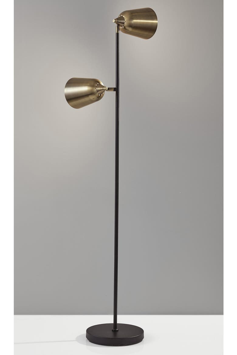 Malcolm Floor Lamp, Alternate, color, MATTE BLACK / ANTIQUE BRASS