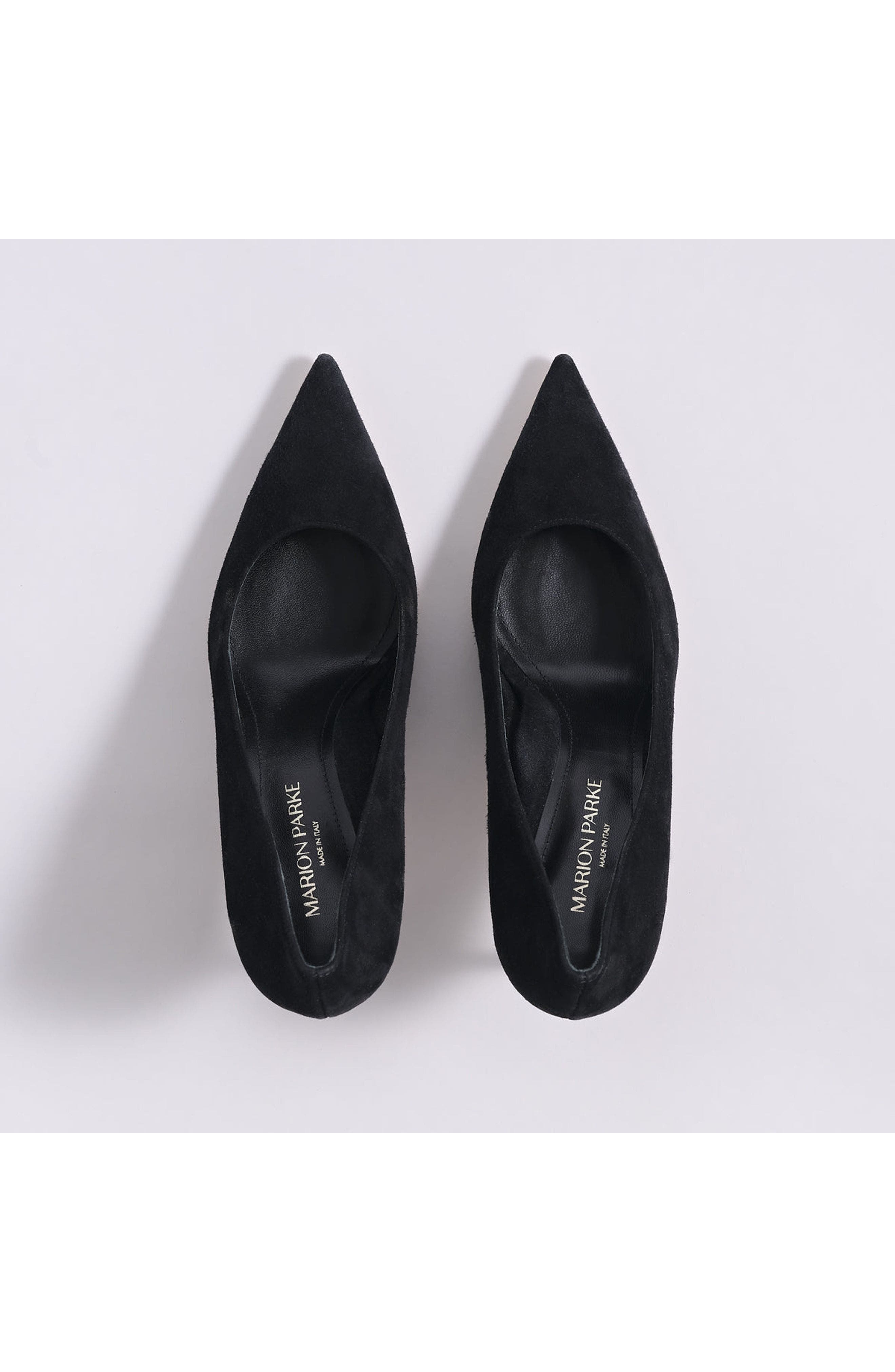 MARION PARKE Classic Pump 85 Suede, Alternate, color, Black