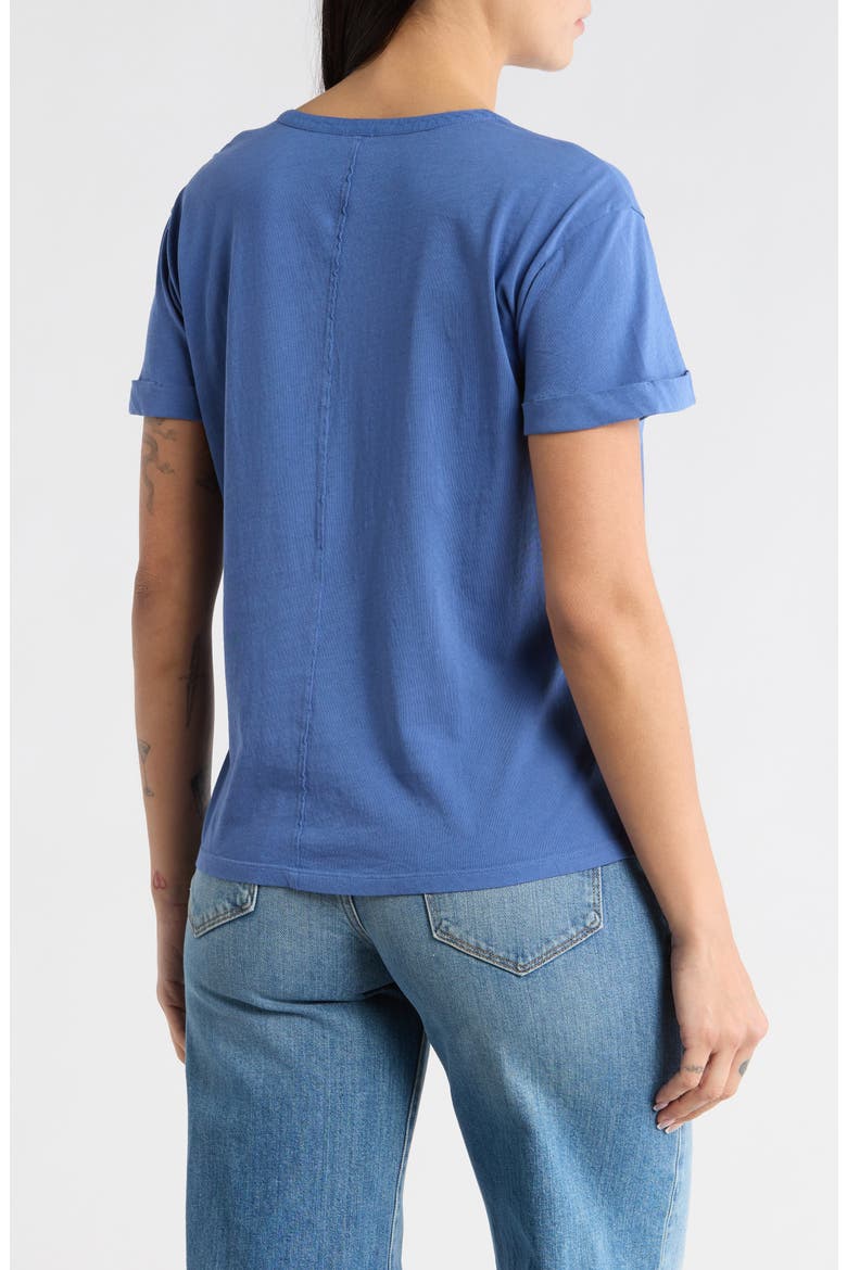 Washed Cotton Henley T-Shirt, Alternate, color, BLUE FJORD