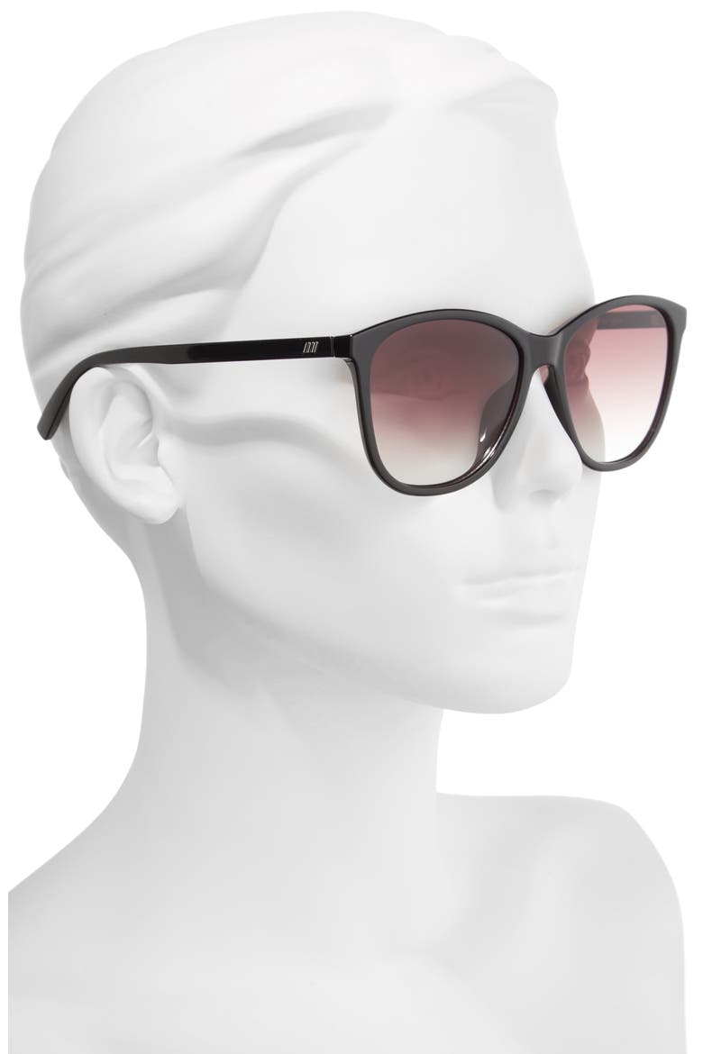 Entitlement 57mm Sunglasses, Alternate, color, BLACK