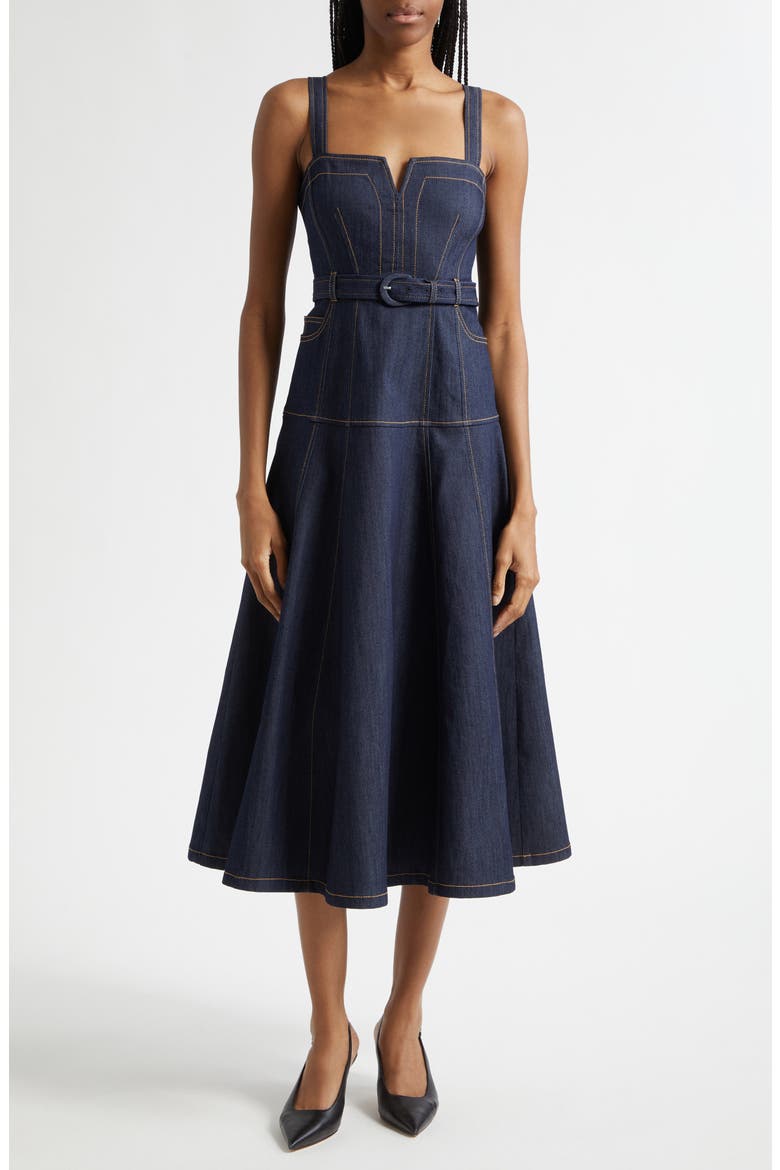 cinq a sept denim dress Indigo Lucilla Jean Hidden back zipper closure Cinq A Sept Women's Fauna