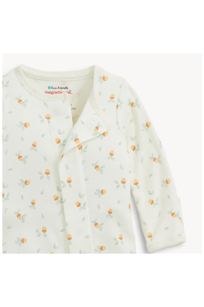 Kids' Acorns Organic Cotton Footie, Alternate, color, WHITE