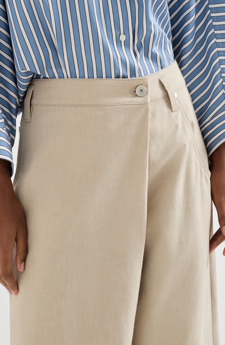 Brunello Cucinelli Loose Wrapped trousers, Alternate, color, Sand