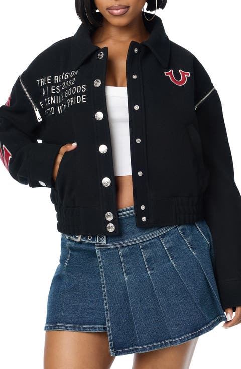Embroidered Moto Jacket