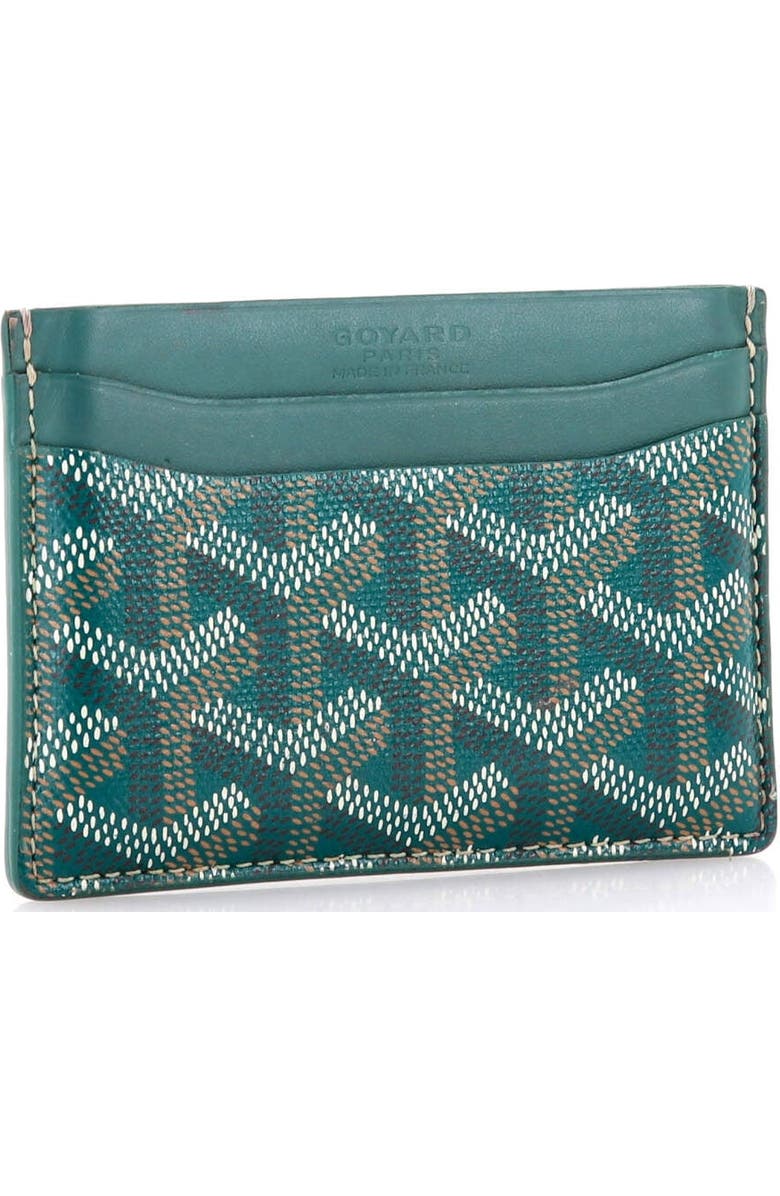 Pre-Owned Goyard Saint Sulpice Card Holder Coated Canvas, Alternate, color, Green