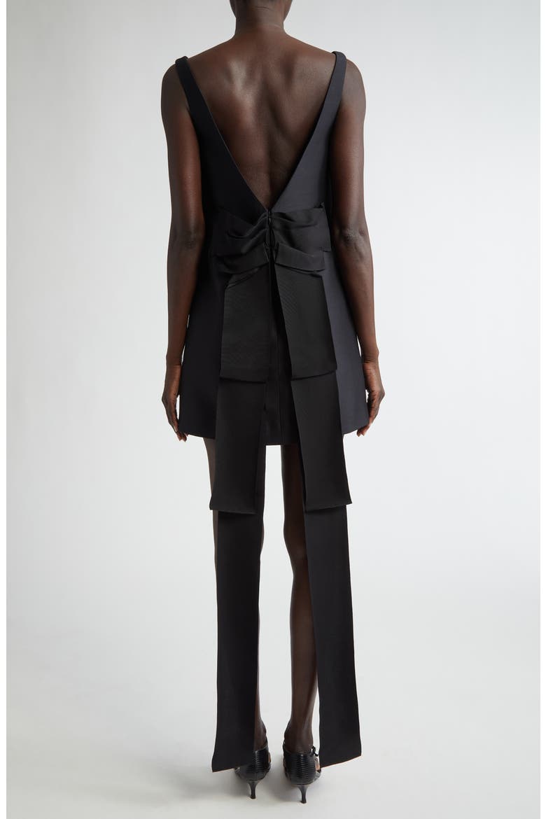 Bowie Wool & Silk Broadcloth Minidress, Alternate, color, BLACK