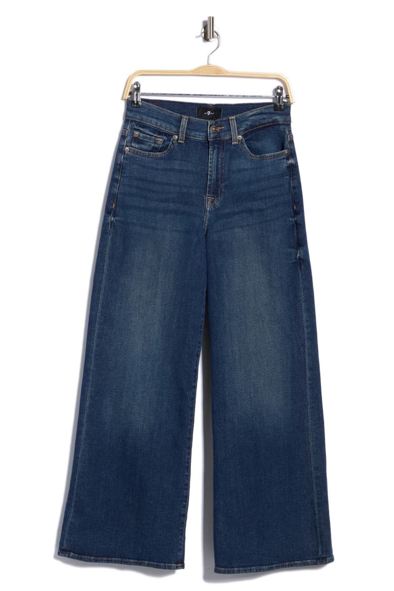 Lotta High Waist Ankle Wide Leg Jeans, Alternate, color, GREENWICH