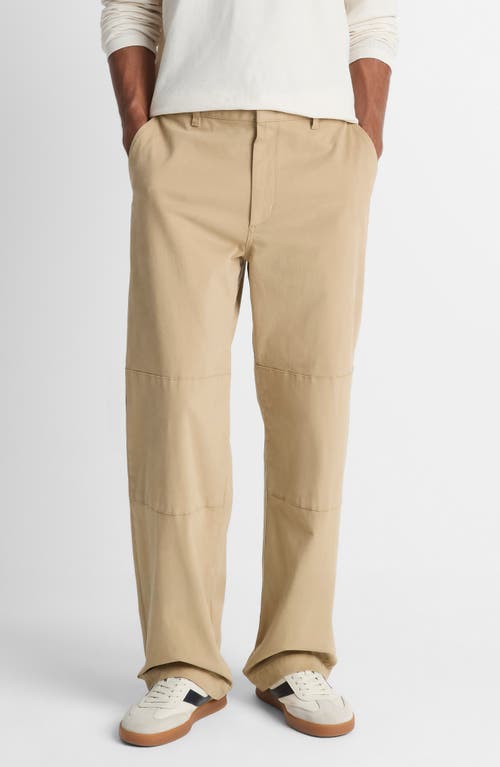 Vince Peached Cotton Blend Henry Regular Fit Pants In Neutral