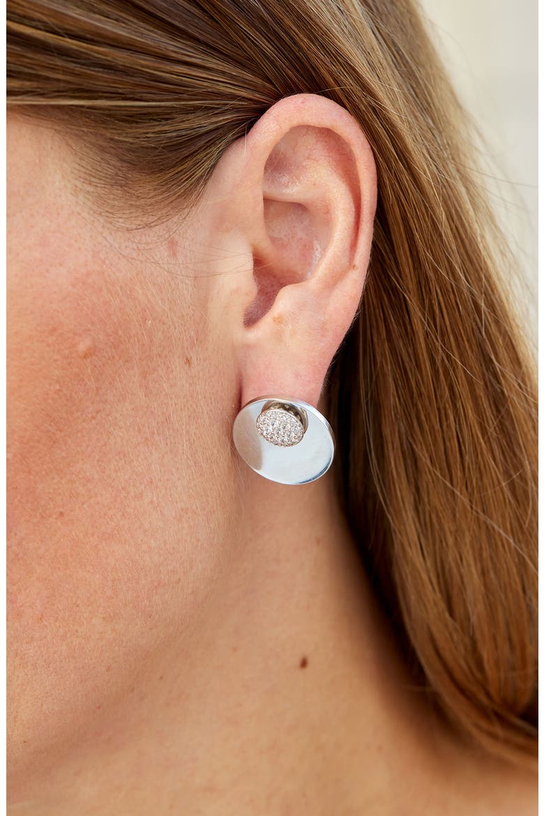 CZ Jacket Earrings, Alternate, color, WHITE