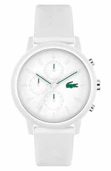 12.12 Chronograph Silicone Strap Watch, 44mm