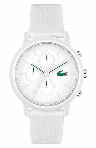 12.12 Chronograph Silicone Strap Watch, 44mm