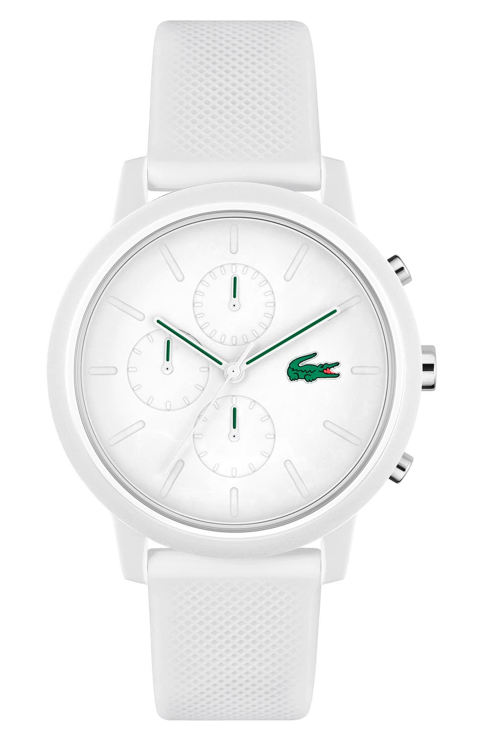 Lacoste 12.12 Chronograph Silicone Strap Watch, 44mm
