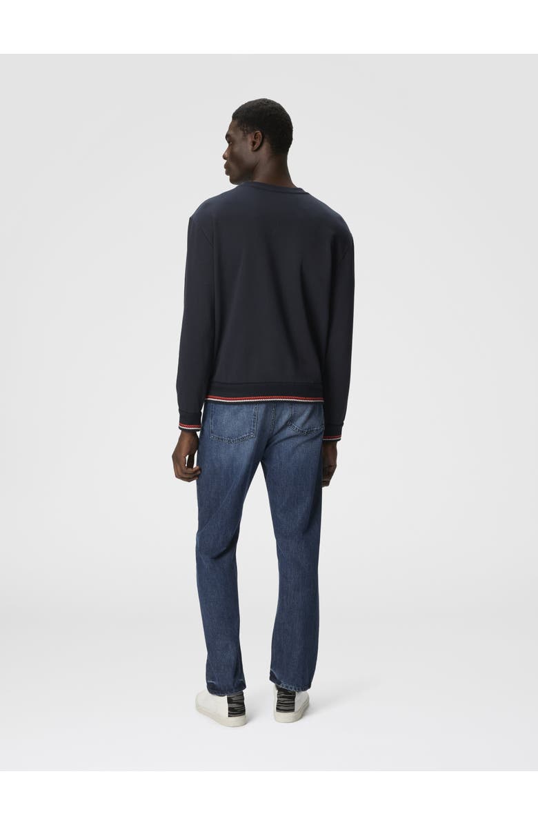 Missoni Crew Neck Sweatshirt With Knit Embroidery And Logo, Alternate, color, Blue