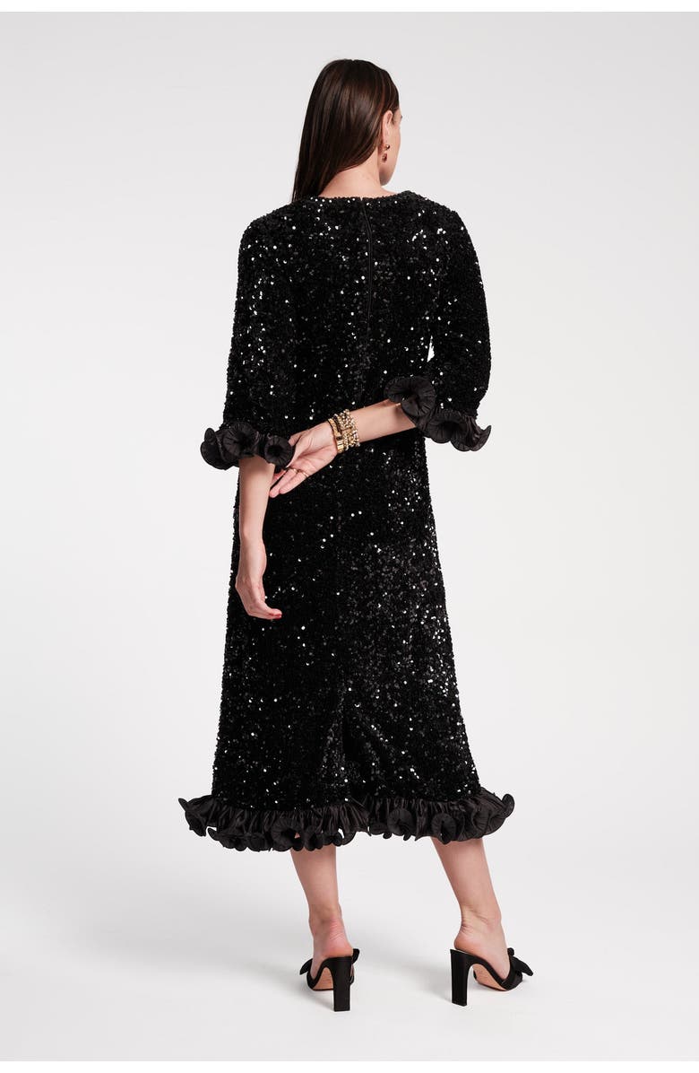 Frances Valentine Plaza Midi Dress Sequin Poly Satin, Alternate, color, 