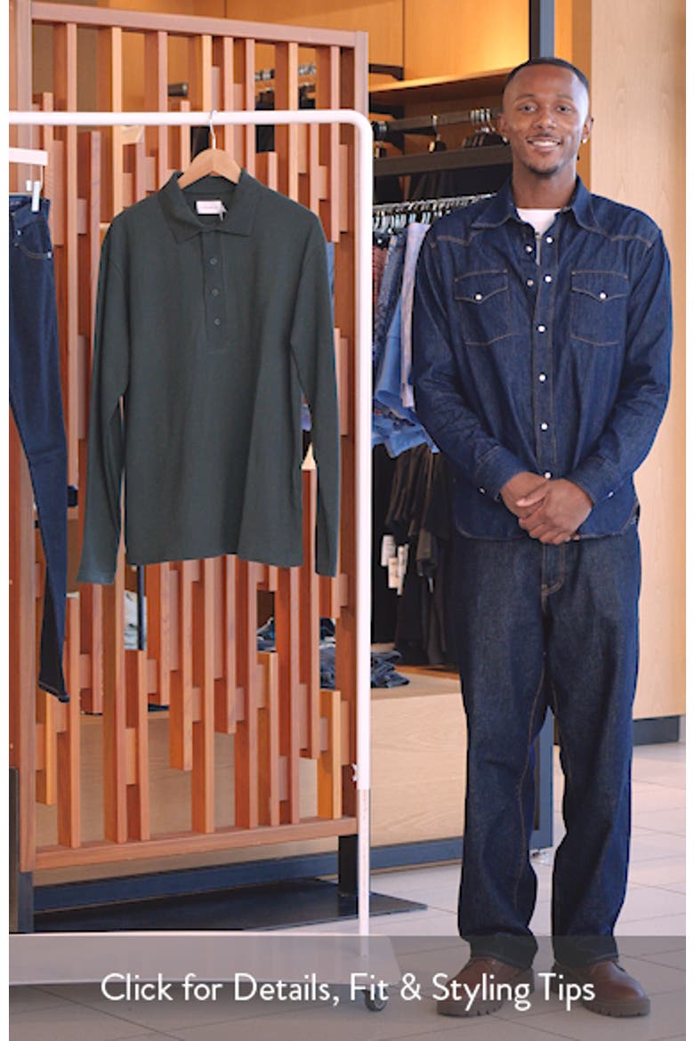 Textured Long Sleeve Polo (Men) | Nordstromrack