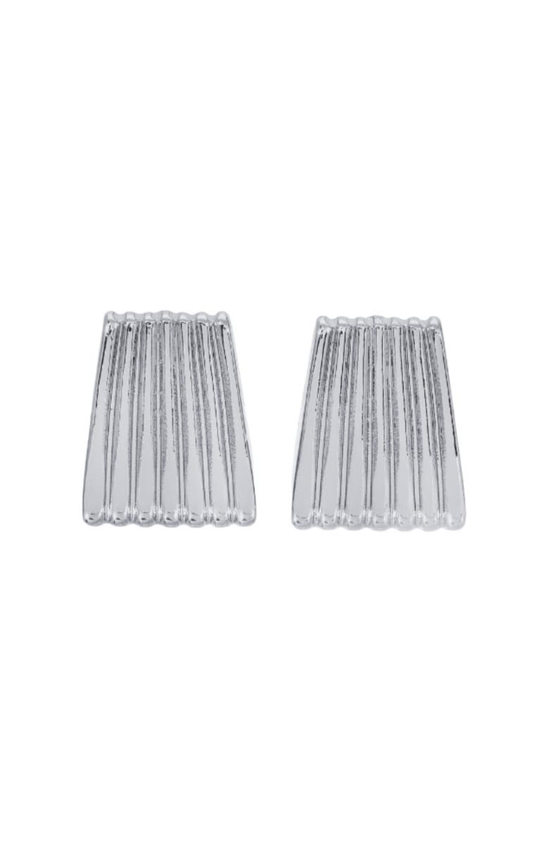HEAVEN MAYHEM Ribbed Earrings, Main, color, Silver
