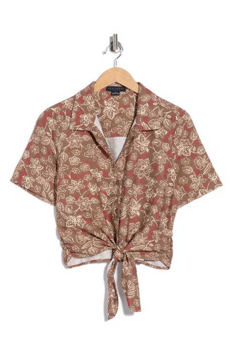 Baja Tie Front Short Sleeve Shirt