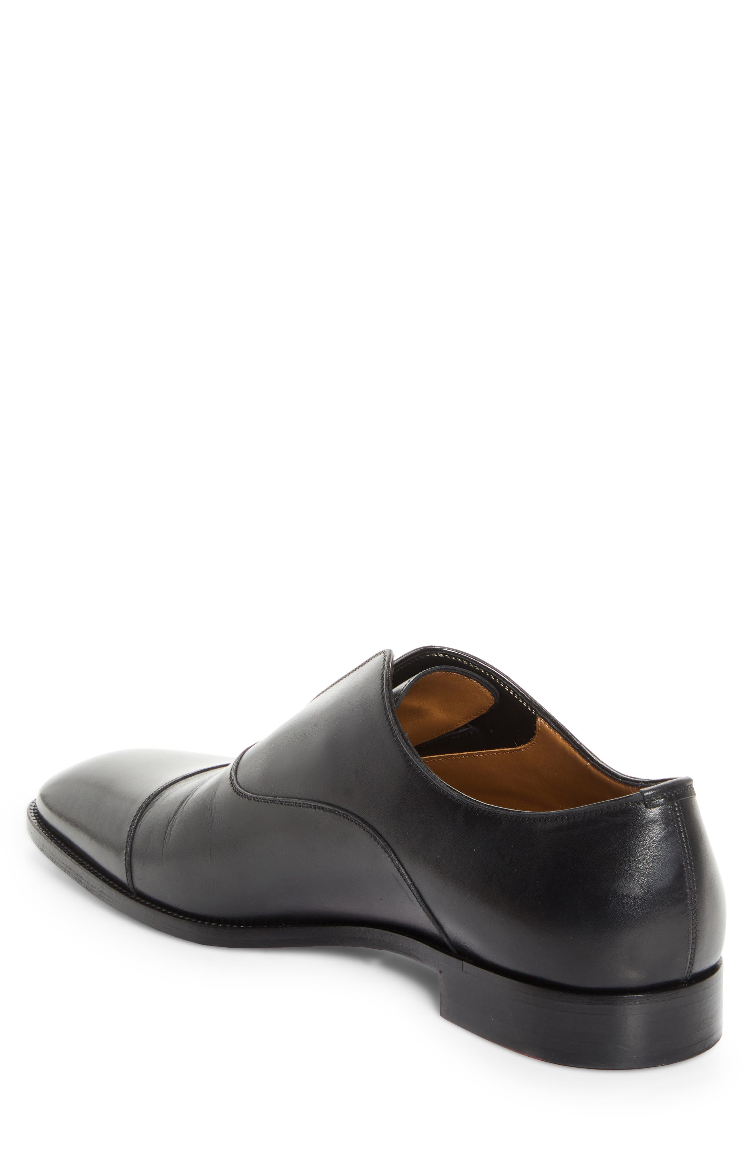 Christian Louboutin Alpha Cap Toe Slip-On, Alternate, color, Black