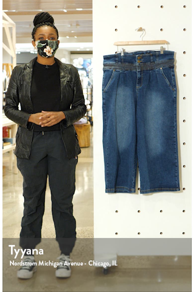 High Waist Crop Denim Culottes video